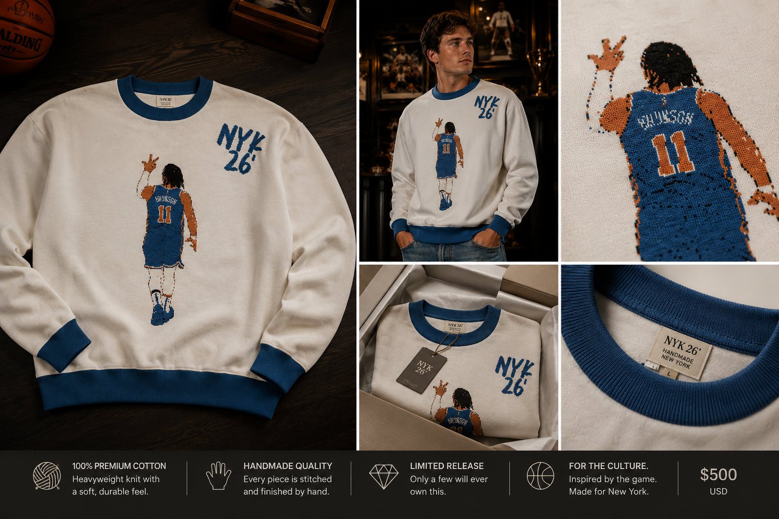 Brunson Relaxed fit knitted crew neck sweater